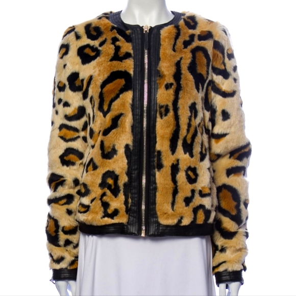 Karl Lagerfeld Jackets & Blazers - Faux fur animal print jacket